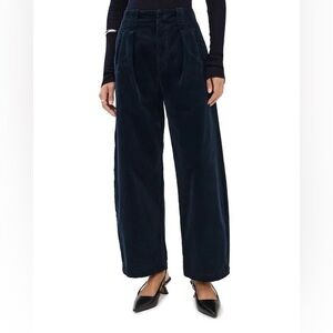 Citizens Of Humanity Dark Blue Wide-Leg Corduroy Trouser Pants 23